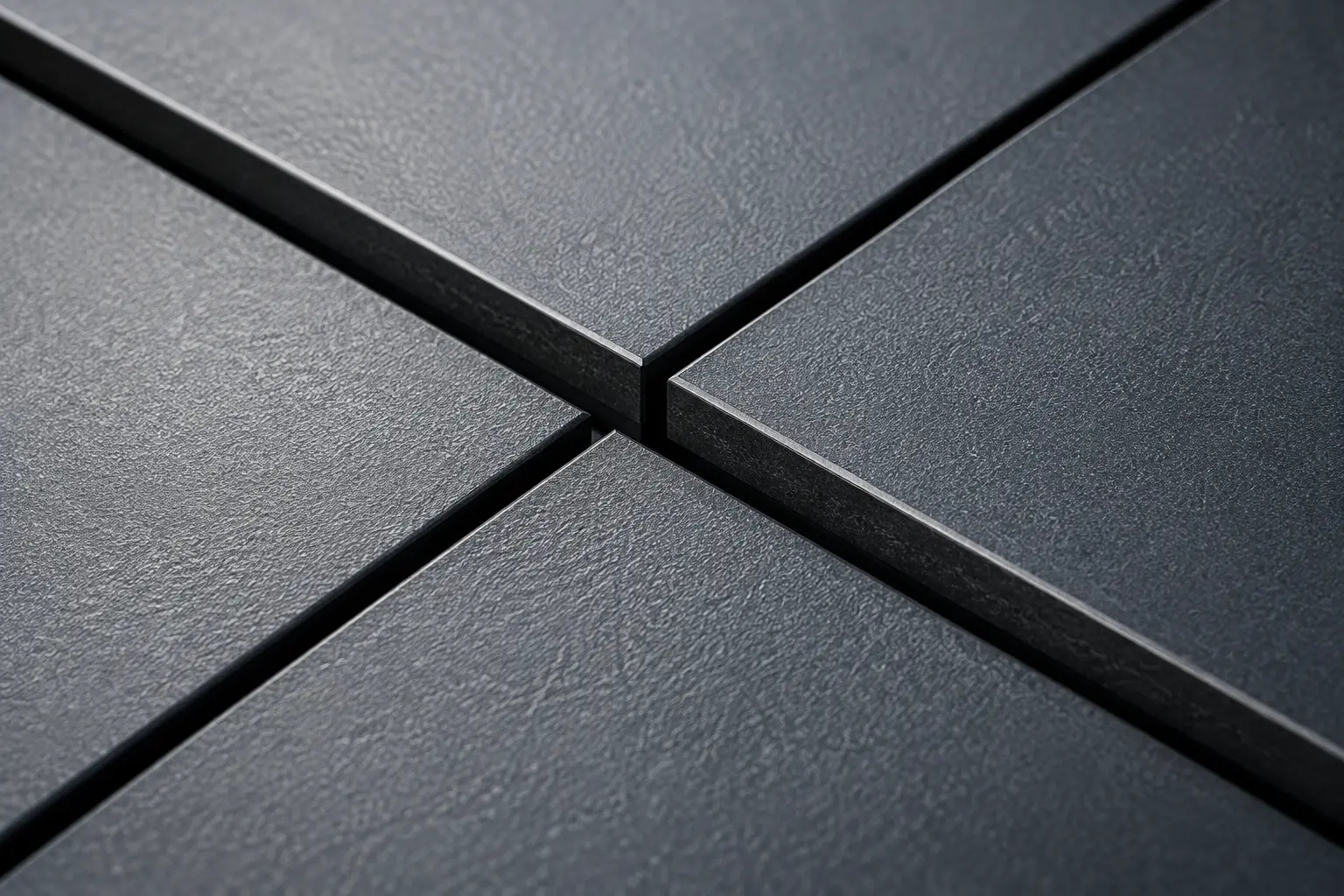 Close-up of a precisely jointed cladding panel